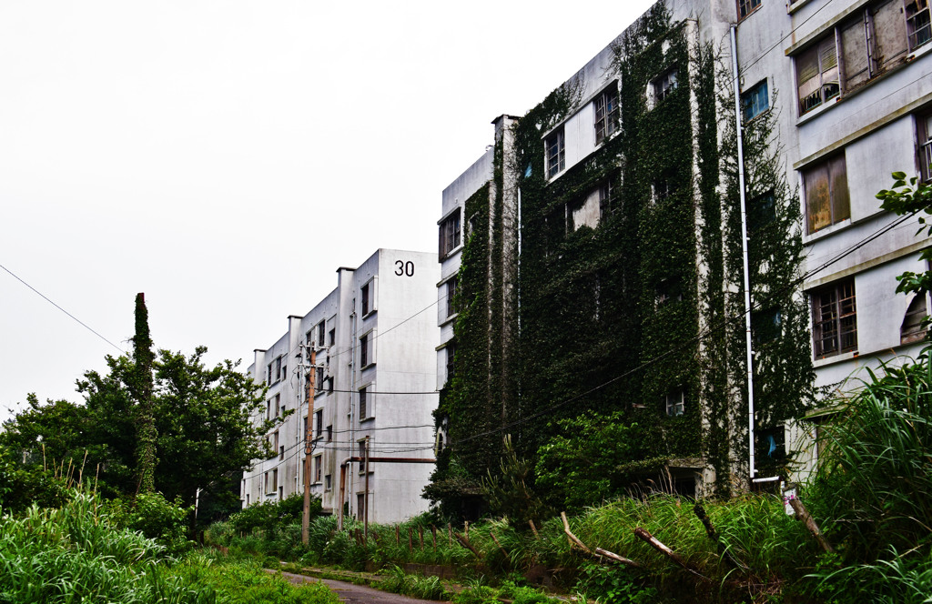 池島の風景⑱　「社宅棟別視点」