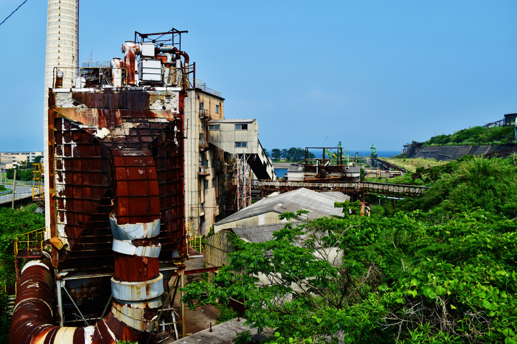 池島の風景⑤　「発電所（別視点）」