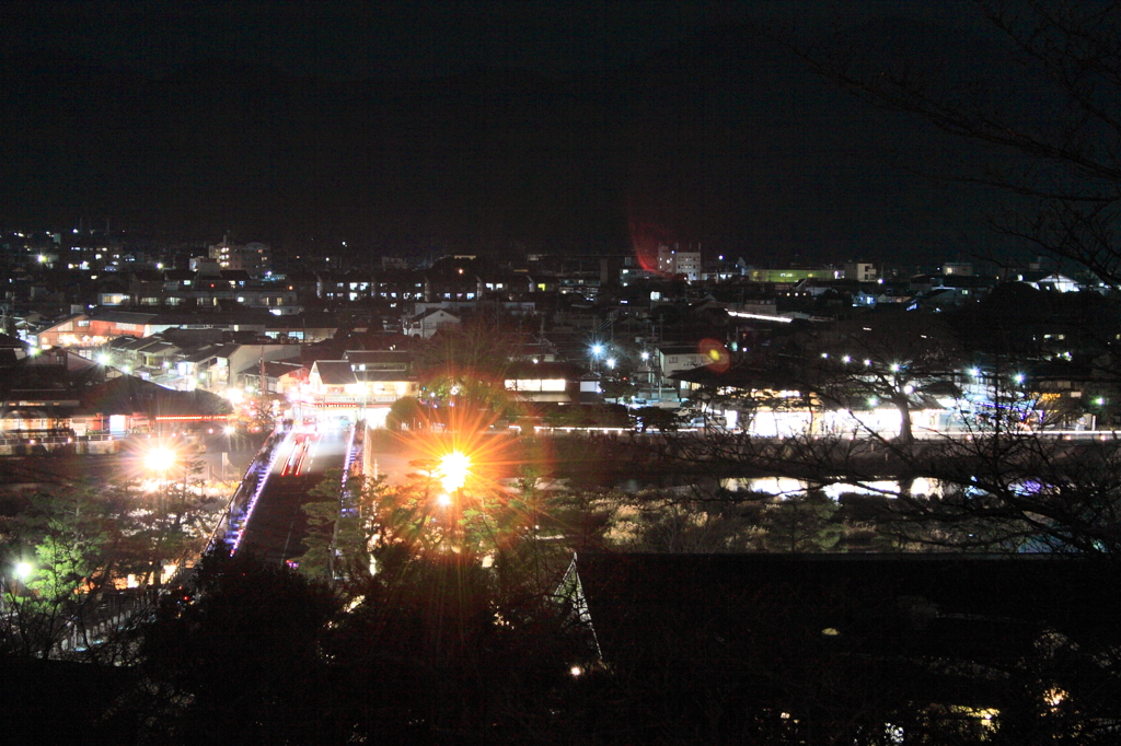 渡月橋の光芒