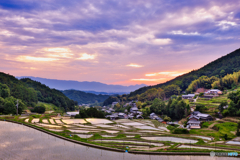 明日香村の夕景