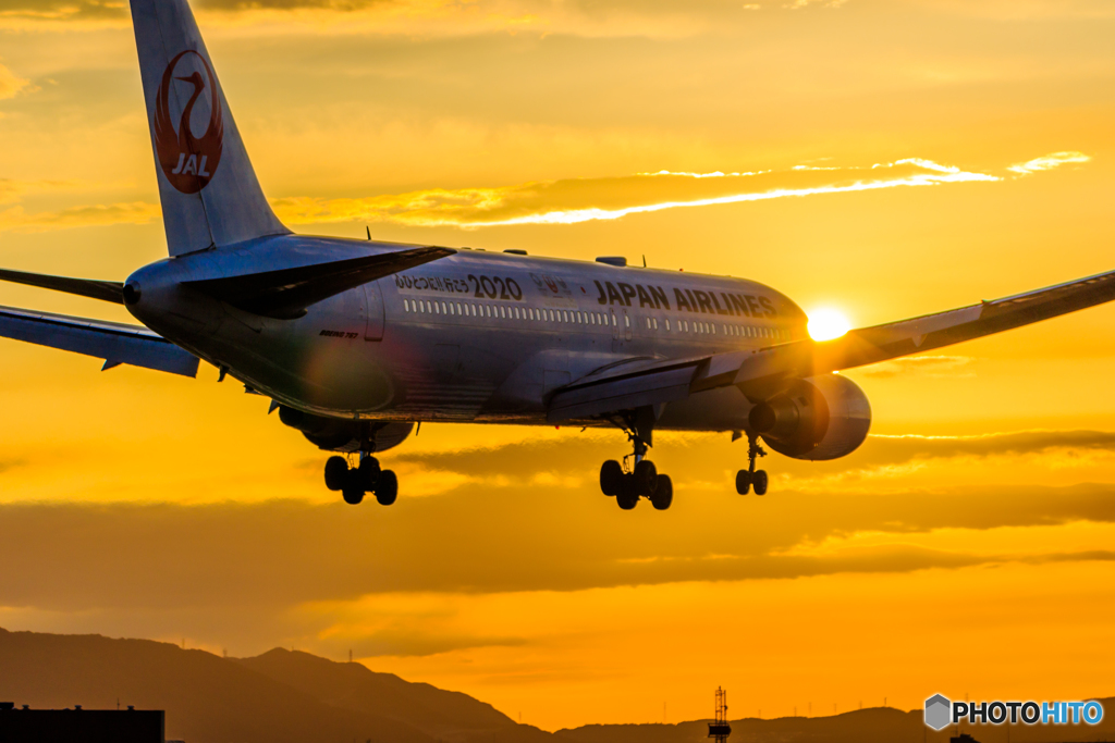 夕日を捕獲（ホールディング）