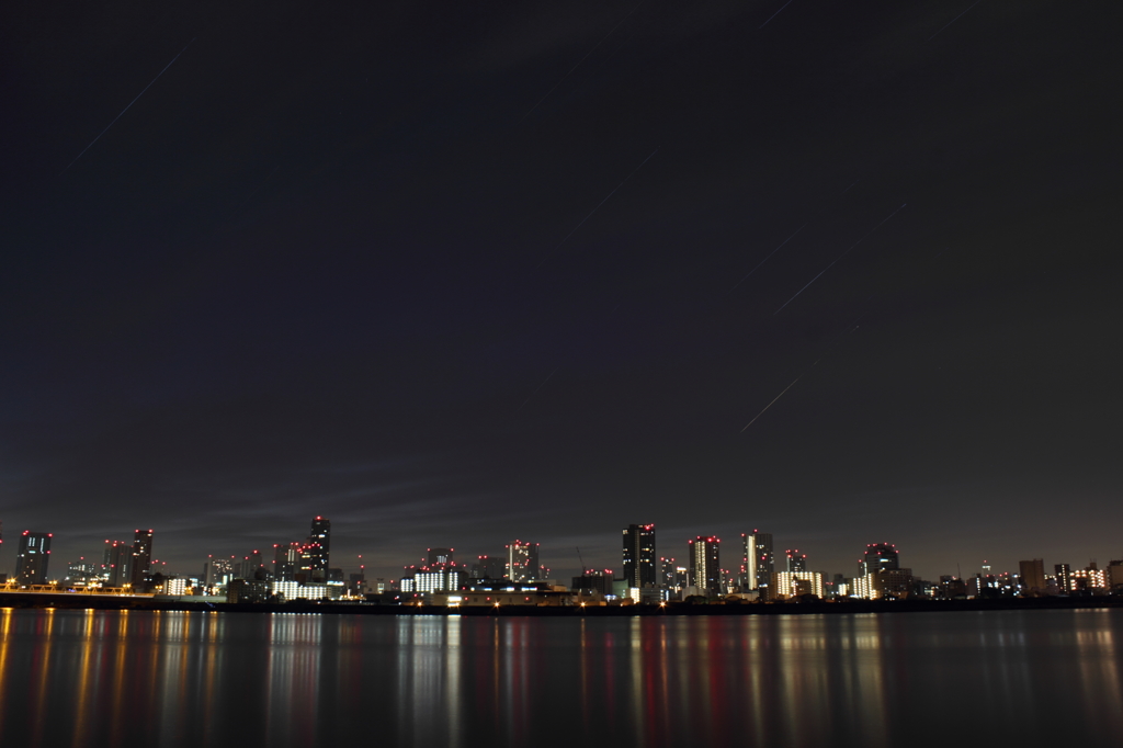 淀川の星景