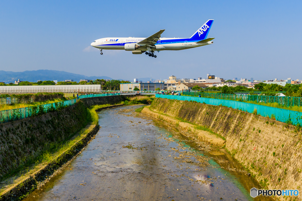 千里川を渡る風