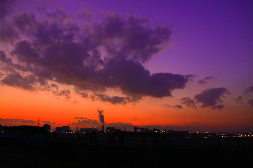 夕映えの空