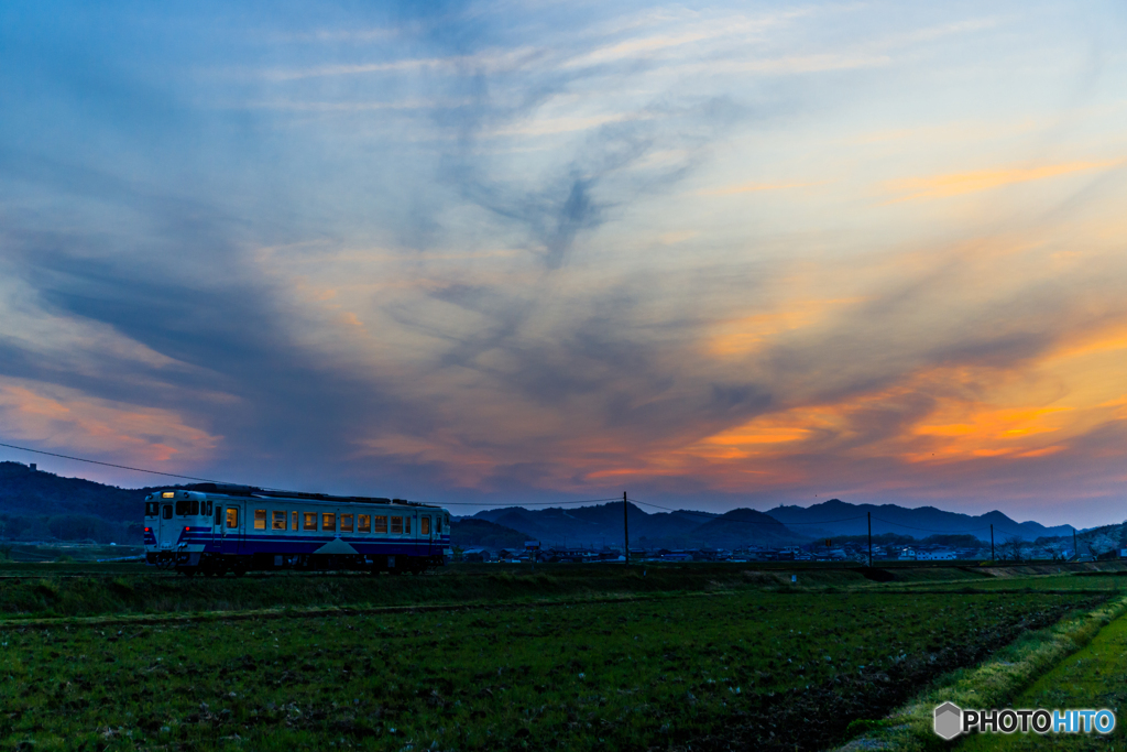 夕焼け鉄道