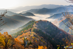 雲海と紅葉