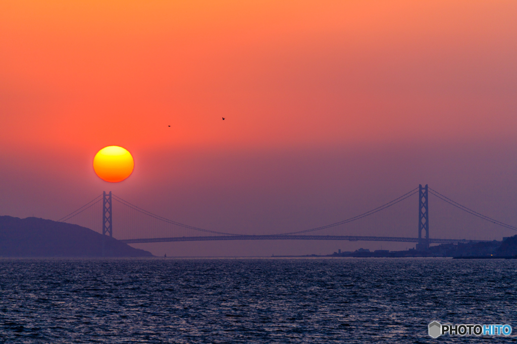 明石海峡夕景色Ⅱ
