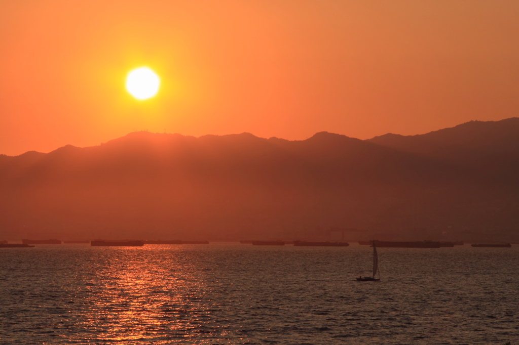 舞洲の夕日