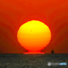 彩る達磨夕日