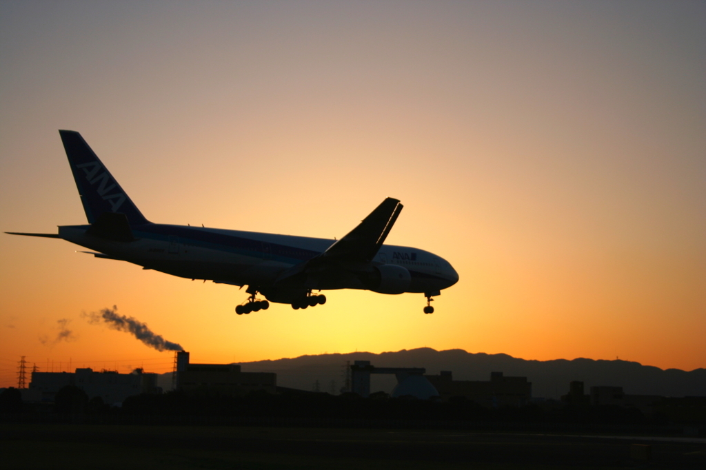 夕焼け空に