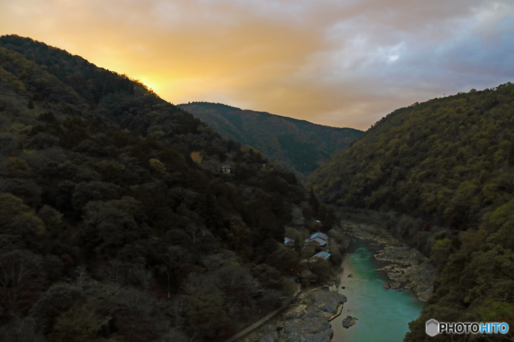 亀山公園の夕景