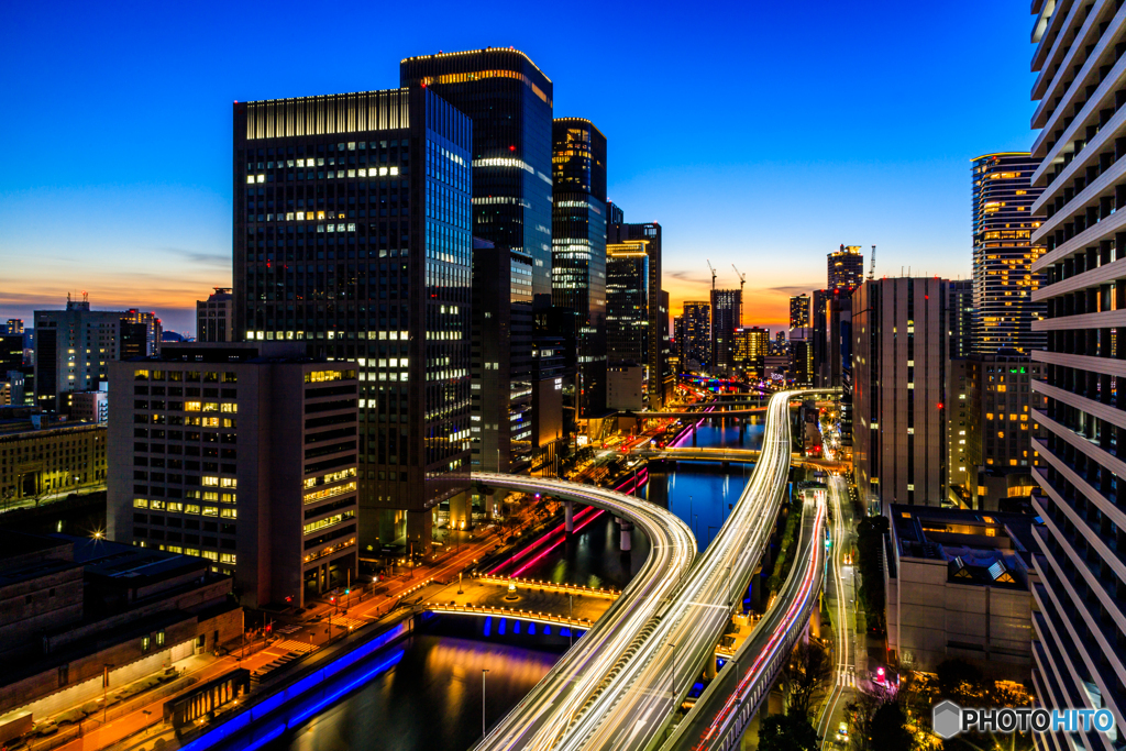 阪神ハイウェイの夕景