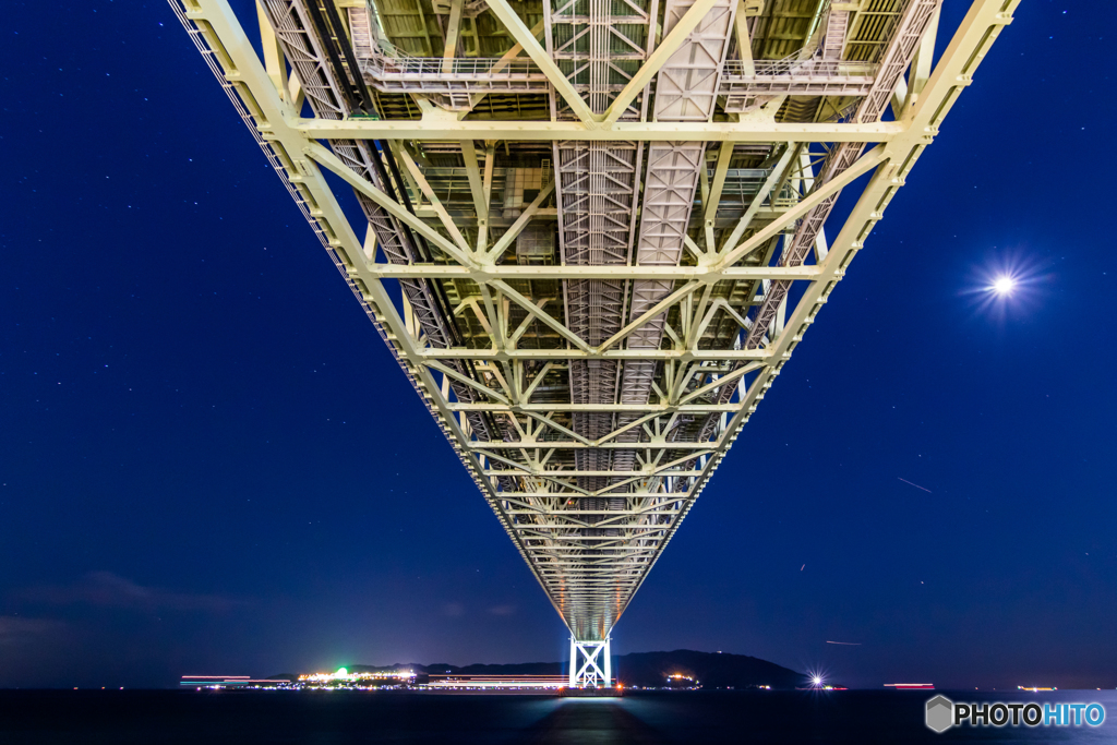 明石海峡と星空
