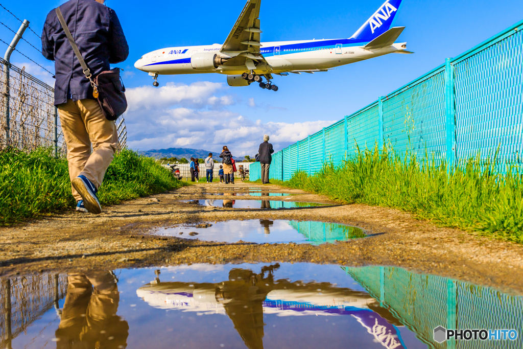 水たまり道