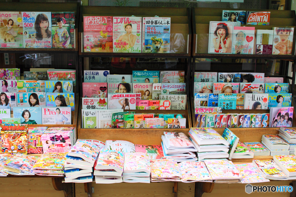 店頭に咲く花