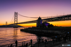 明石海峡大橋夕景