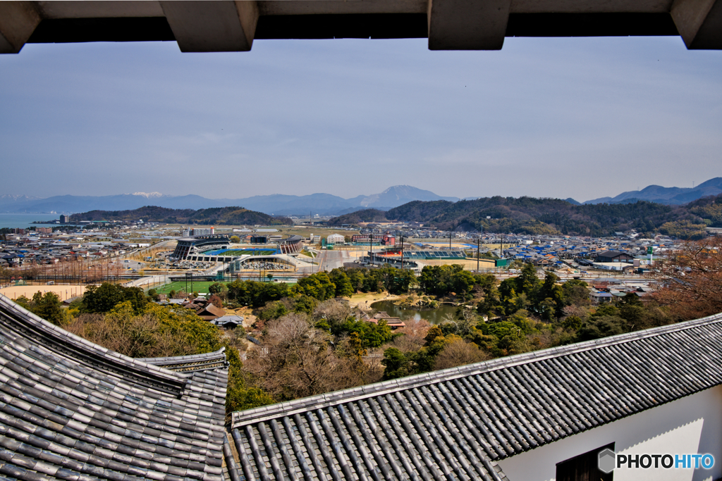 天守閣から望む光景