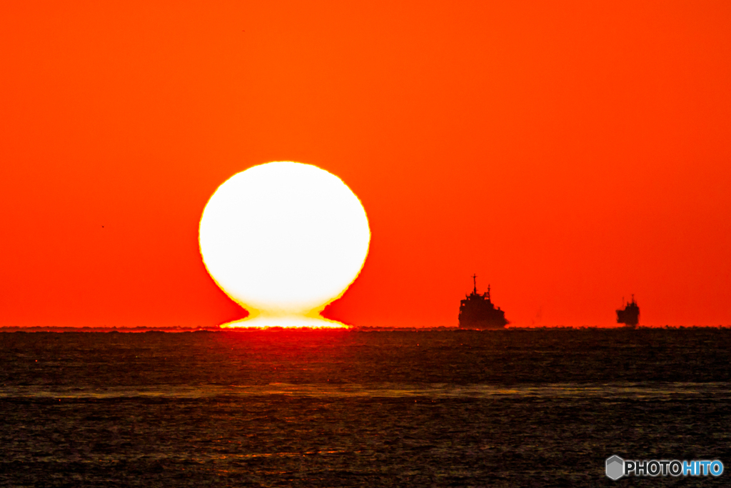 とろける夕日