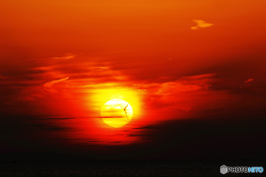 消えゆく夕日