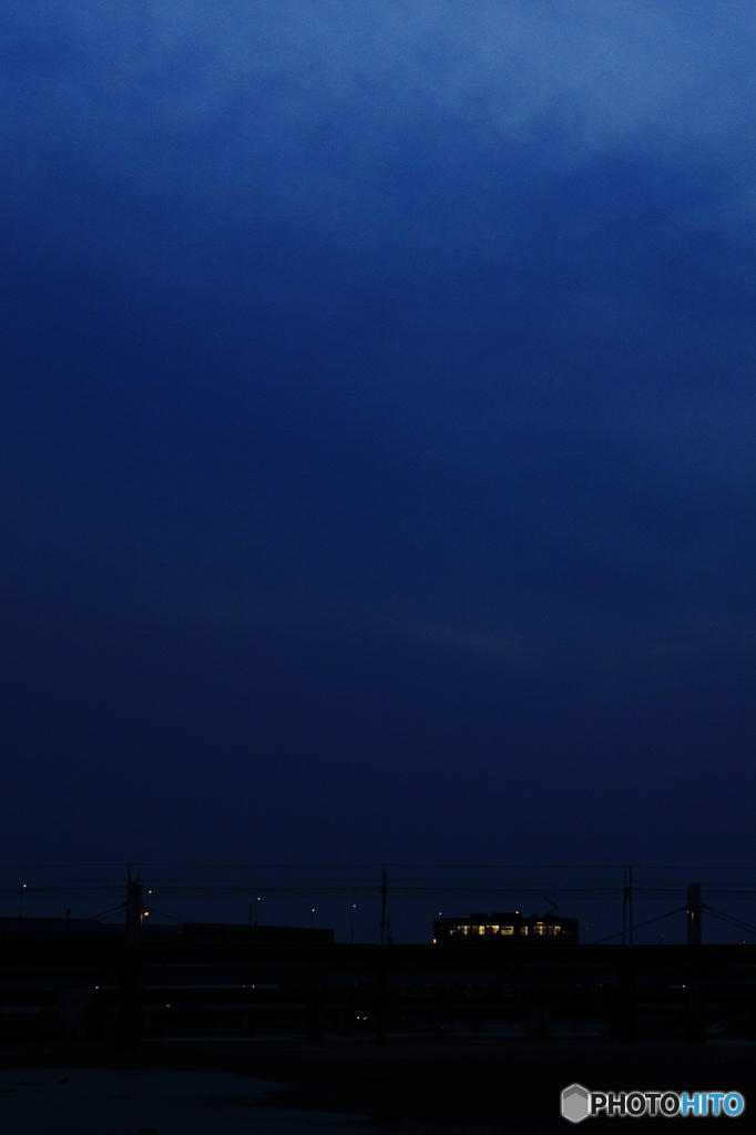 夜の阪堺電車