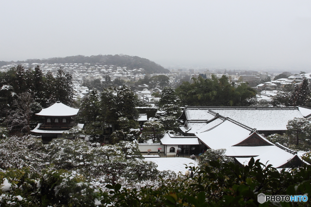 銀閣寺の雪景