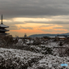 京・雪の朝