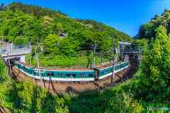 京津線の急カーブ