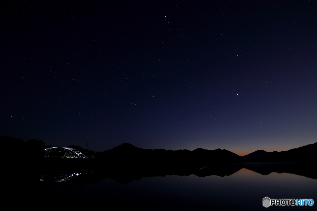 千丈寺湖の星景