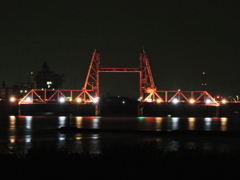 筑後川昇開橋　ライトアップ