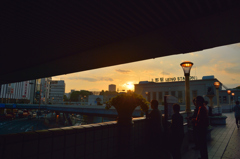 上野の夕日