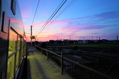富山の夕焼け