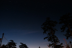 雲取山からの夜空　流星もみれました。