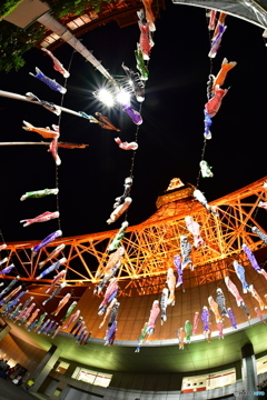 東京タワーと333匹の鯉のぼり