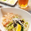 夏うどんと麦茶