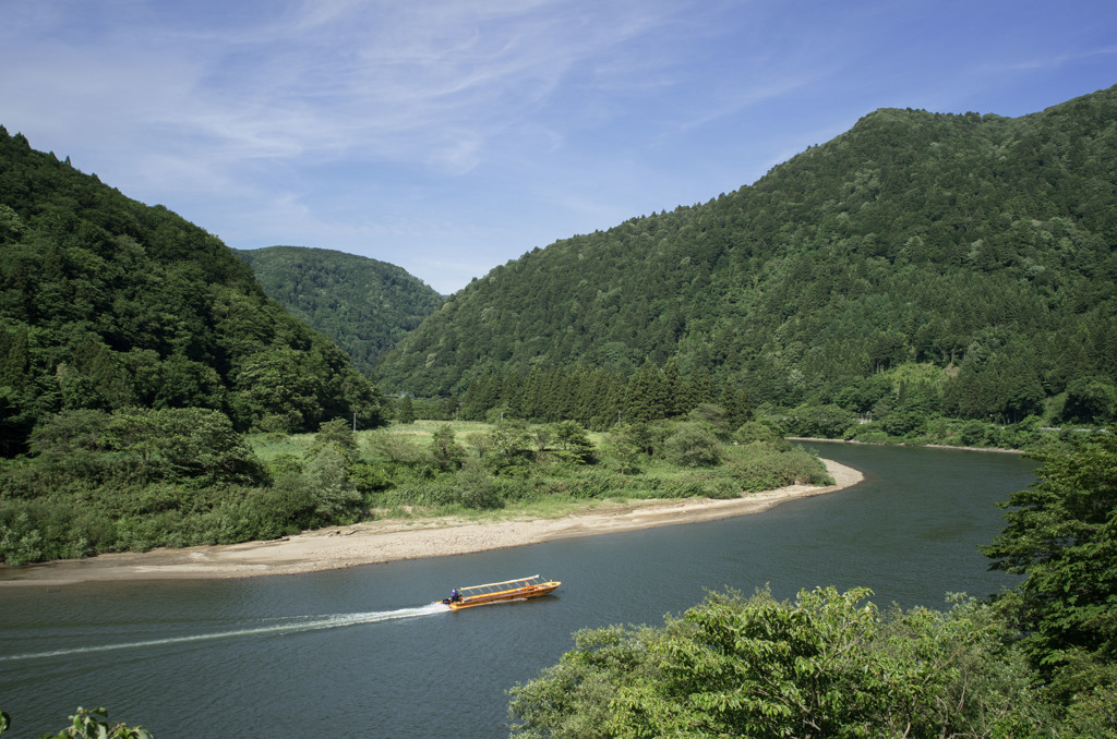 最上川　最上峡の夏