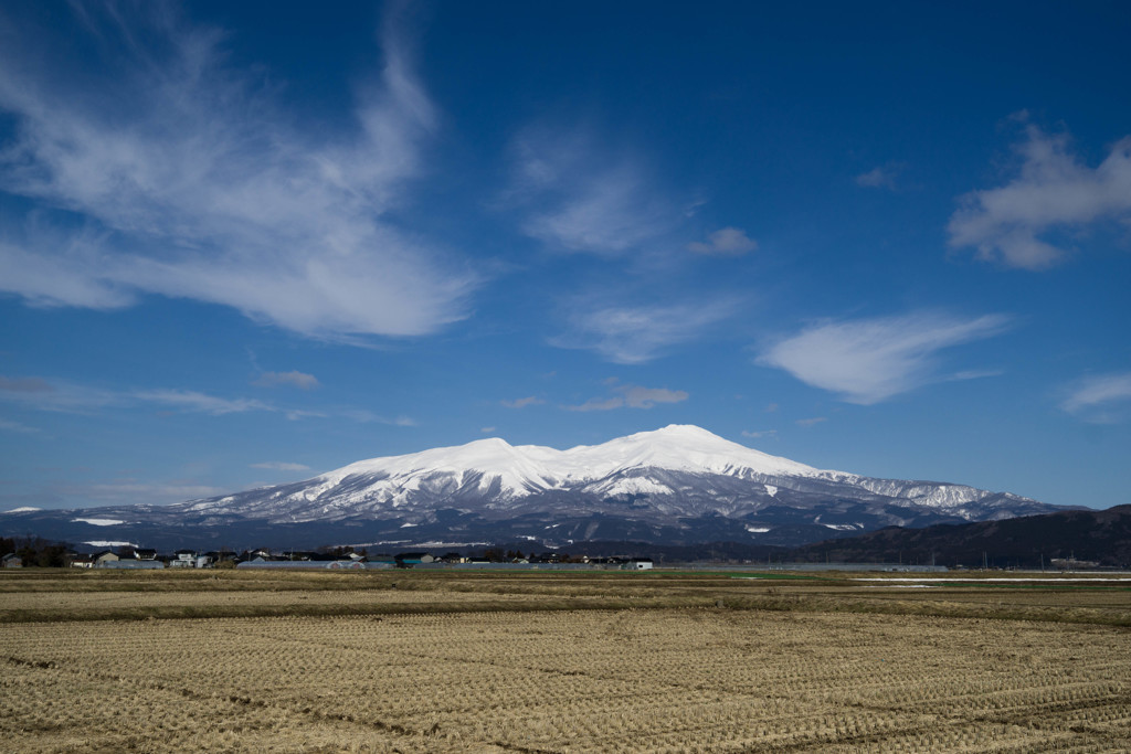 早春の鳥海山