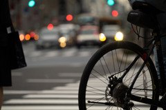 街の自転車