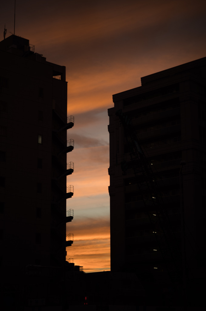 ビル街のグラデーション