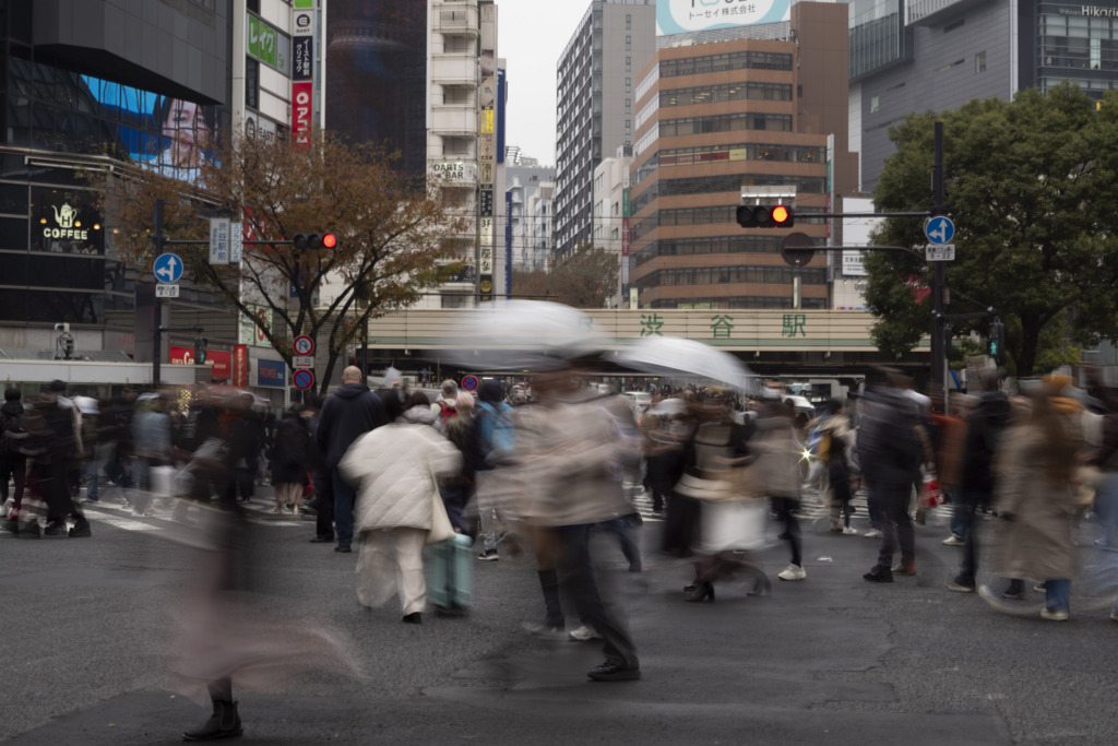 渋谷スクランブル交差点の人々