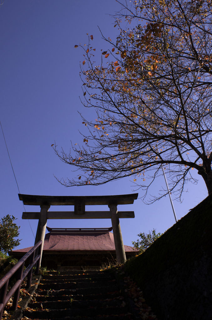 只見　八幡神社の秋