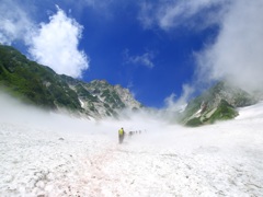 大雪渓踏破