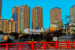 絵画風　佃小橋