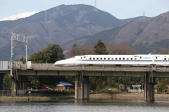 伊吹と池とN700Ⅱ