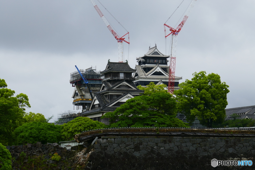 熊本城再建途中