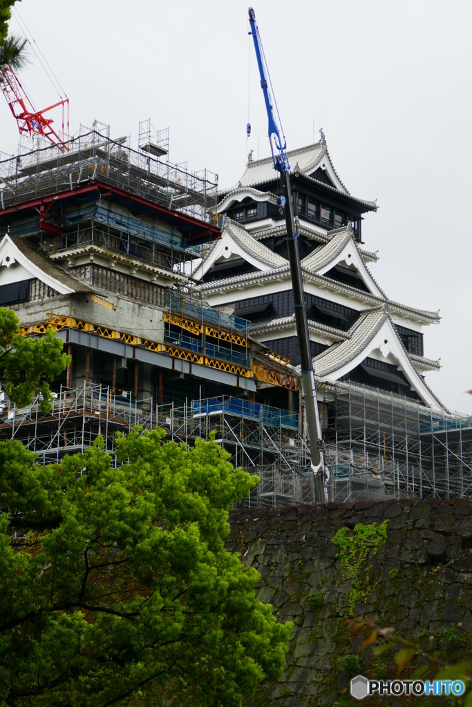 熊本城再建途中