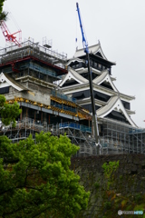 熊本城再建途中