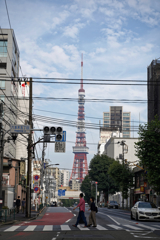 立ち止まり東京タワー