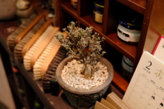 お店で