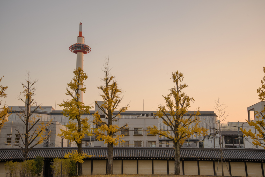 現代的京都夕景