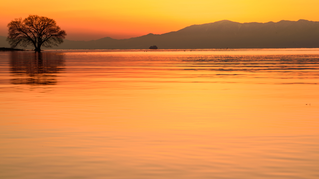 琵琶湖・夕景